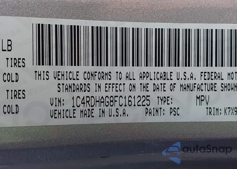 2015 Dodge Durango Sxt from USA, damaged, VIN 1C4RDHAG8FC161225